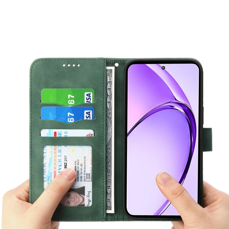 For OPPO A5 5G Global / A3 Pro 5G Dierfeng Dream Line TPU Hybrid PU Leather Phone Case