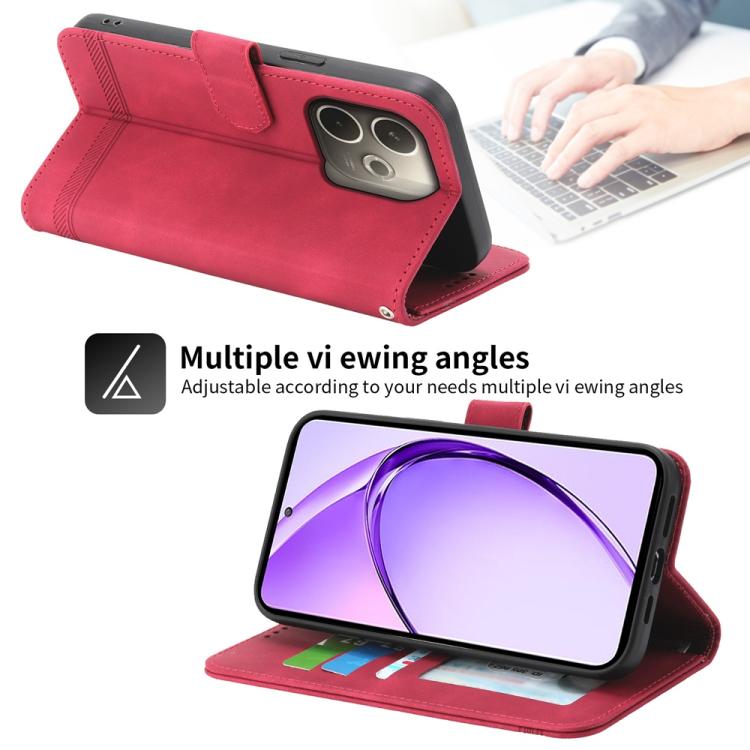 For OPPO A5 PRO 5G Global Dierfeng Dream Line TPU Hybrid PU Leather Phone Case