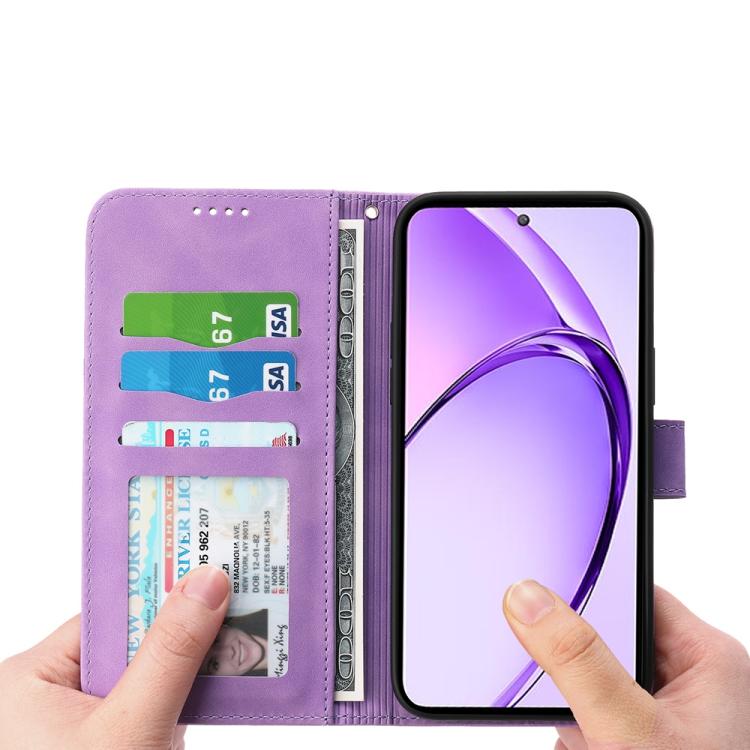 For OPPO A5 PRO 5G Global Dierfeng Dream Line TPU Hybrid PU Leather Phone Case