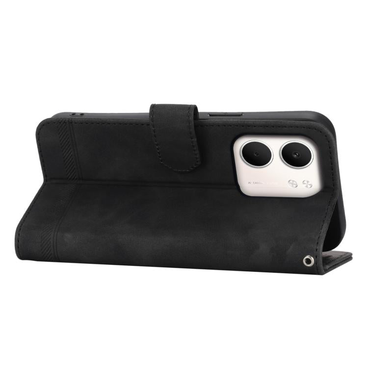 For OPPO A5x 5G / A3 4G / 5G / A3x 4G / 5G Dierfeng Dream Line TPU Hybrid PU Leather Phone Case