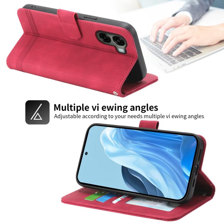 For OPPO A6x 5G / A6 5G Global Dierfeng Dream Line TPU Hybrid PU Leather Phone Case