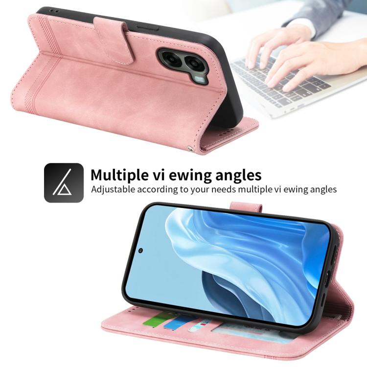 For OPPO A6x 5G / A6 5G Global Dierfeng Dream Line TPU Hybrid PU Leather Phone Case