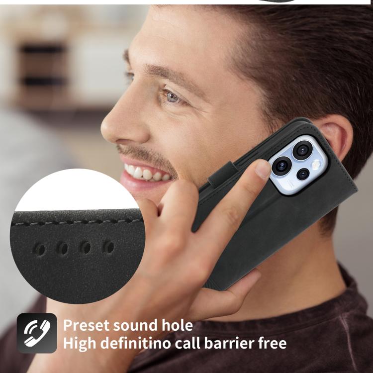 For OPPO Reno15 F 5G Dierfeng Dream Line TPU Hybrid PU Leather Phone Case