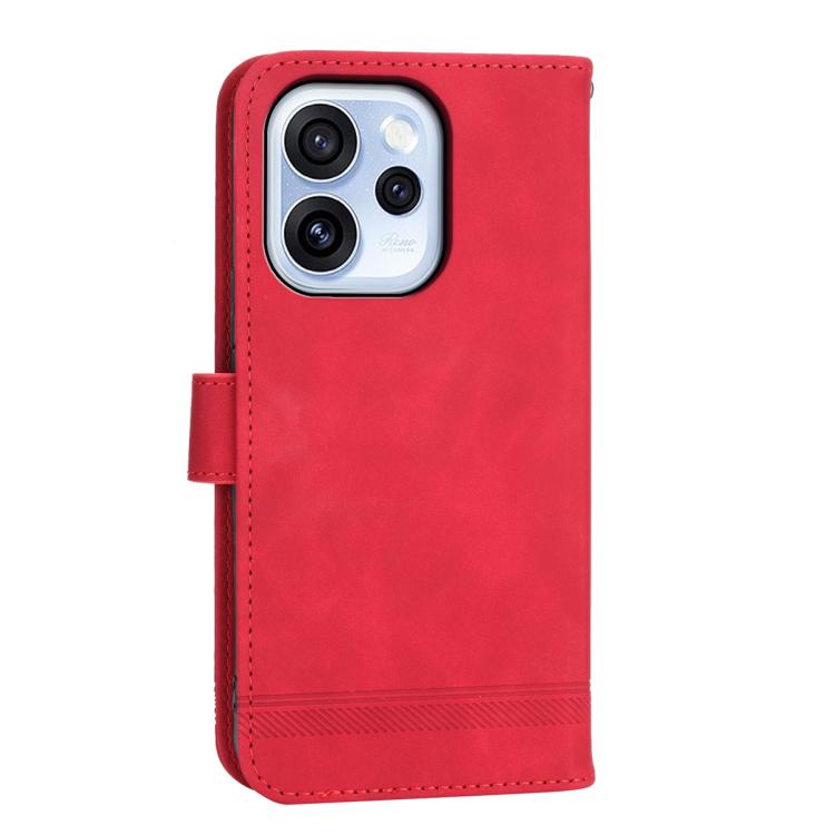 For OPPO Reno15 F 5G Dierfeng Dream Line TPU Hybrid PU Leather Phone Case