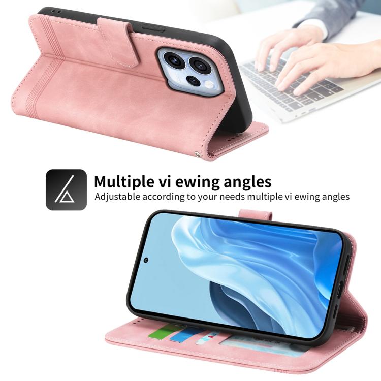 For OPPO Reno15 F 5G Dierfeng Dream Line TPU Hybrid PU Leather Phone Case
