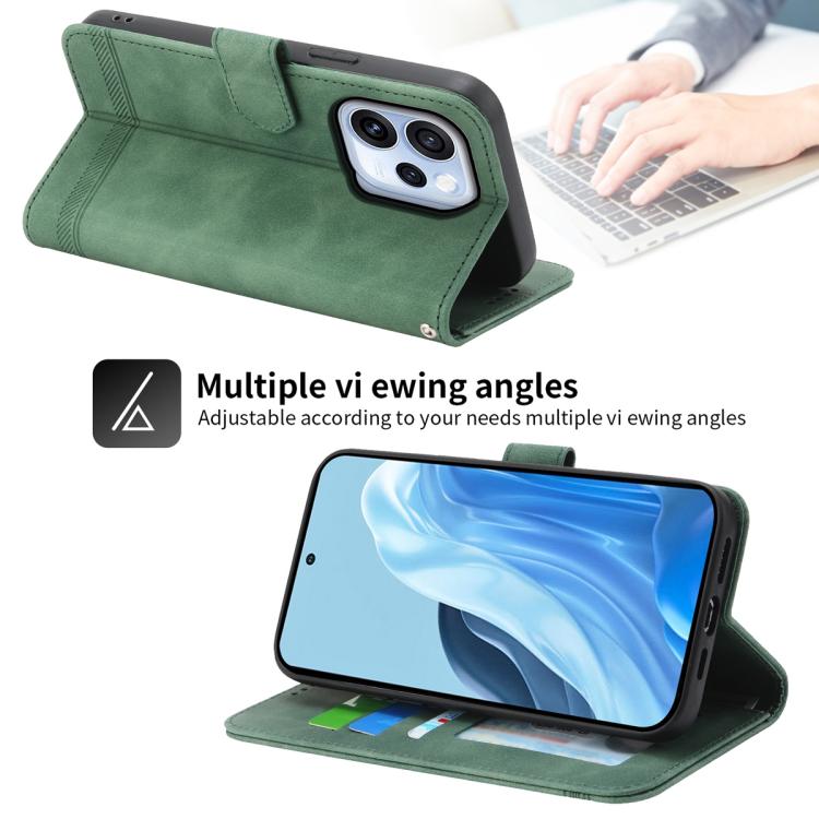 For OPPO Reno15 F 5G Dierfeng Dream Line TPU Hybrid PU Leather Phone Case