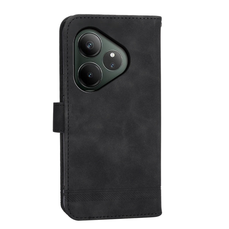 For Realme GT 6 Global Dierfeng Dream Line TPU Hybrid PU Leather Phone Case