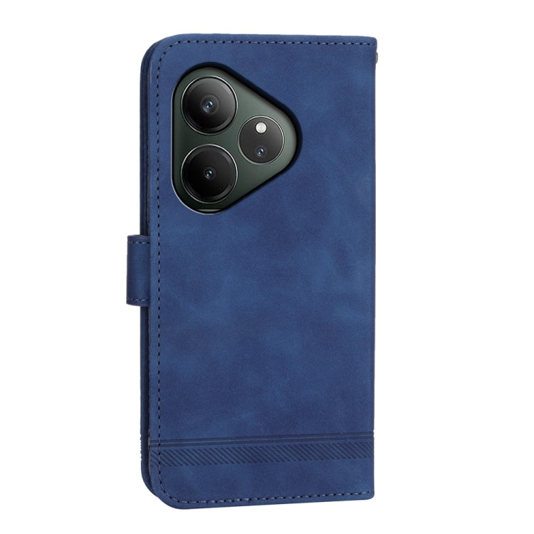 For Realme GT 6 Global Dierfeng Dream Line TPU Hybrid PU Leather Phone Case