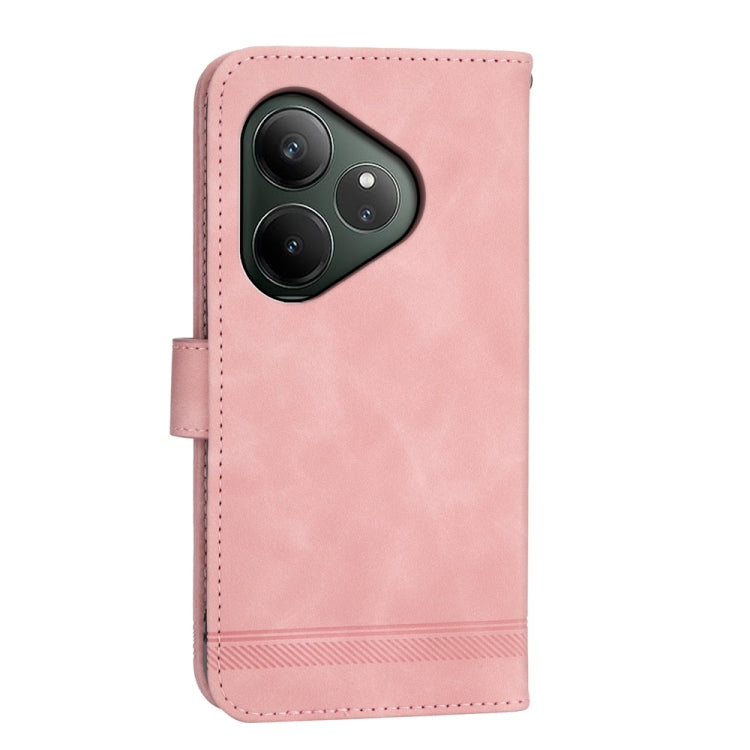 For Realme GT 6 Global Dierfeng Dream Line TPU Hybrid PU Leather Phone Case