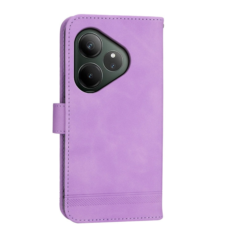For Realme GT 6 Global Dierfeng Dream Line TPU Hybrid PU Leather Phone Case