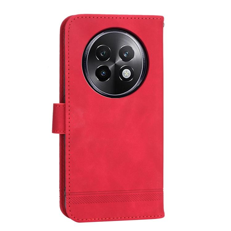 For Realme 13+ Dierfeng Dream Line TPU Hybrid PU Leather Phone Case