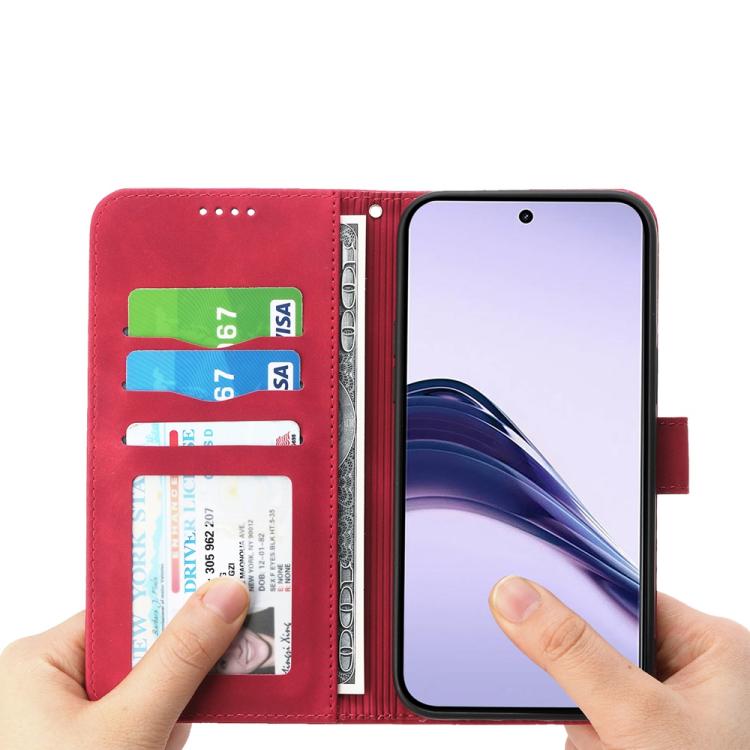 For Realme 13+ Dierfeng Dream Line TPU Hybrid PU Leather Phone Case