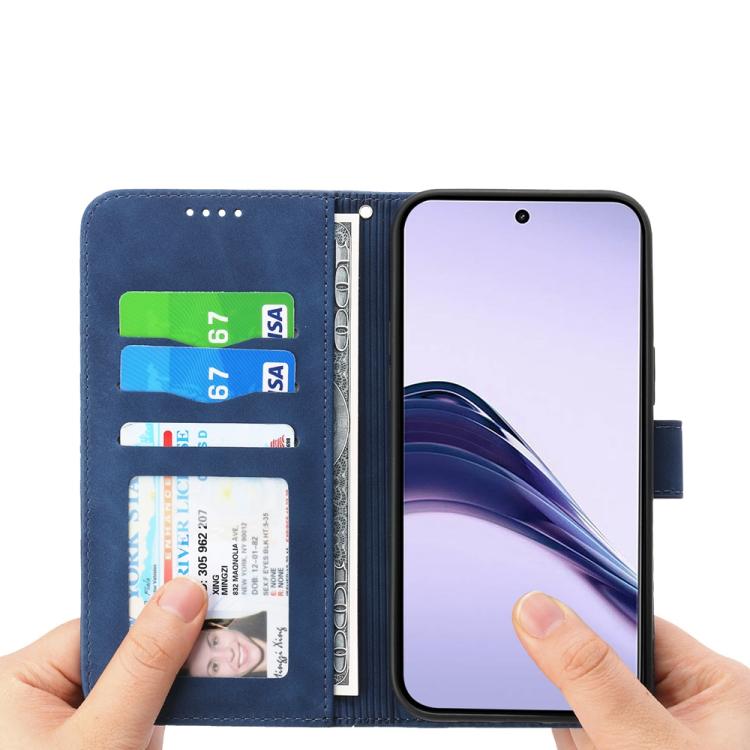 For Realme 13+ Dierfeng Dream Line TPU Hybrid PU Leather Phone Case