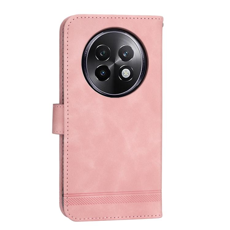For Realme 13+ Dierfeng Dream Line TPU Hybrid PU Leather Phone Case