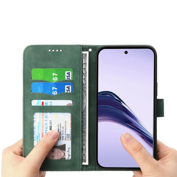 For Realme 13+ Dierfeng Dream Line TPU Hybrid PU Leather Phone Case