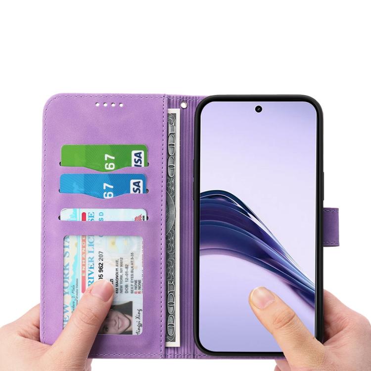 For Realme 13+ Dierfeng Dream Line TPU Hybrid PU Leather Phone Case