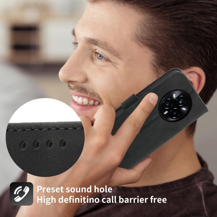 For Realme 14 Pro Dierfeng Dream Line TPU Hybrid PU Leather Phone Case
