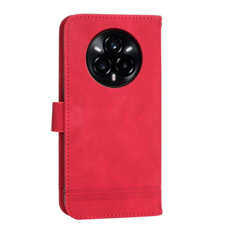 For Realme 14 Pro Dierfeng Dream Line TPU Hybrid PU Leather Phone Case