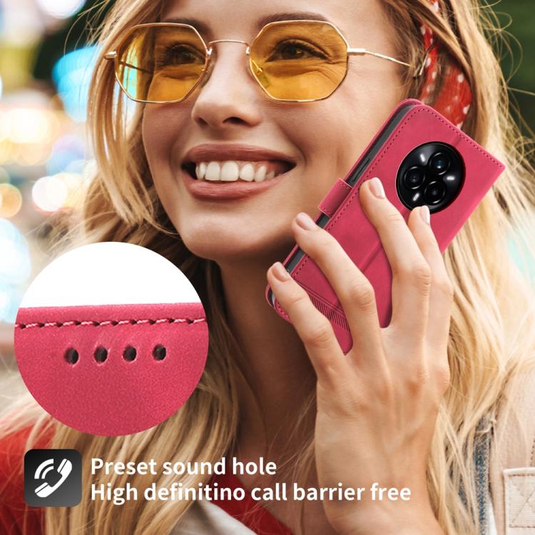 For Realme 14 Pro Dierfeng Dream Line TPU Hybrid PU Leather Phone Case