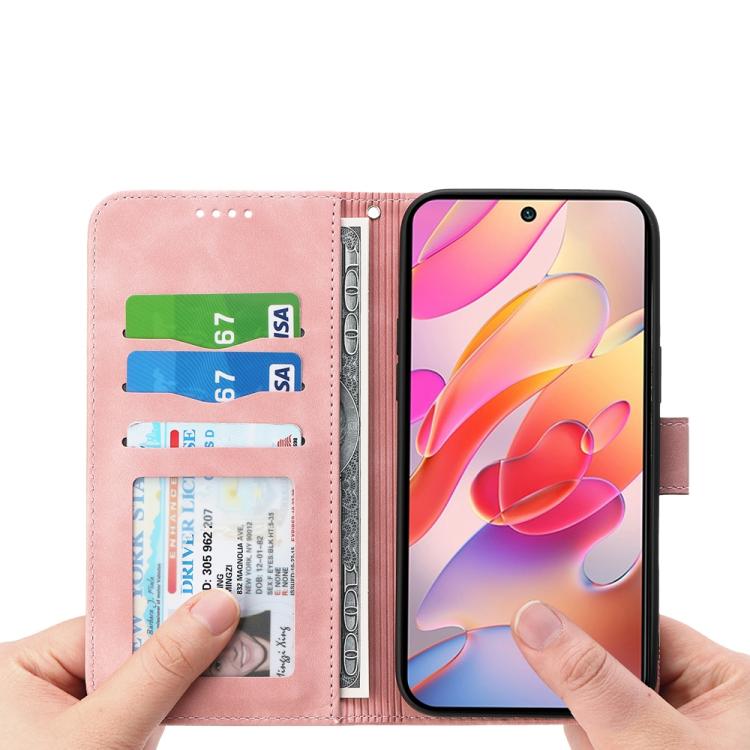 For Realme 14 Pro Dierfeng Dream Line TPU Hybrid PU Leather Phone Case
