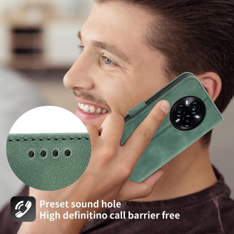 For Realme 14 Pro Dierfeng Dream Line TPU Hybrid PU Leather Phone Case
