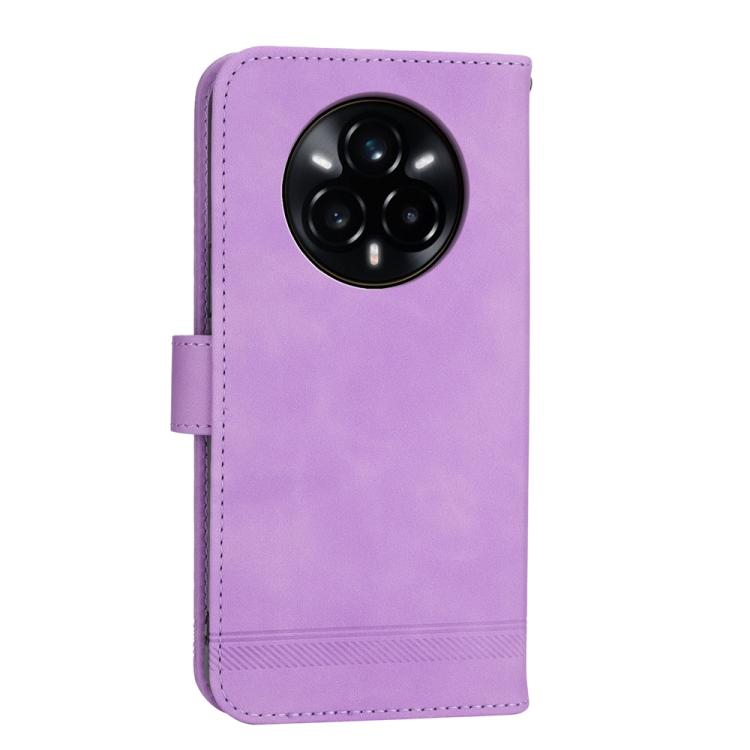 For Realme 14 Pro Dierfeng Dream Line TPU Hybrid PU Leather Phone Case