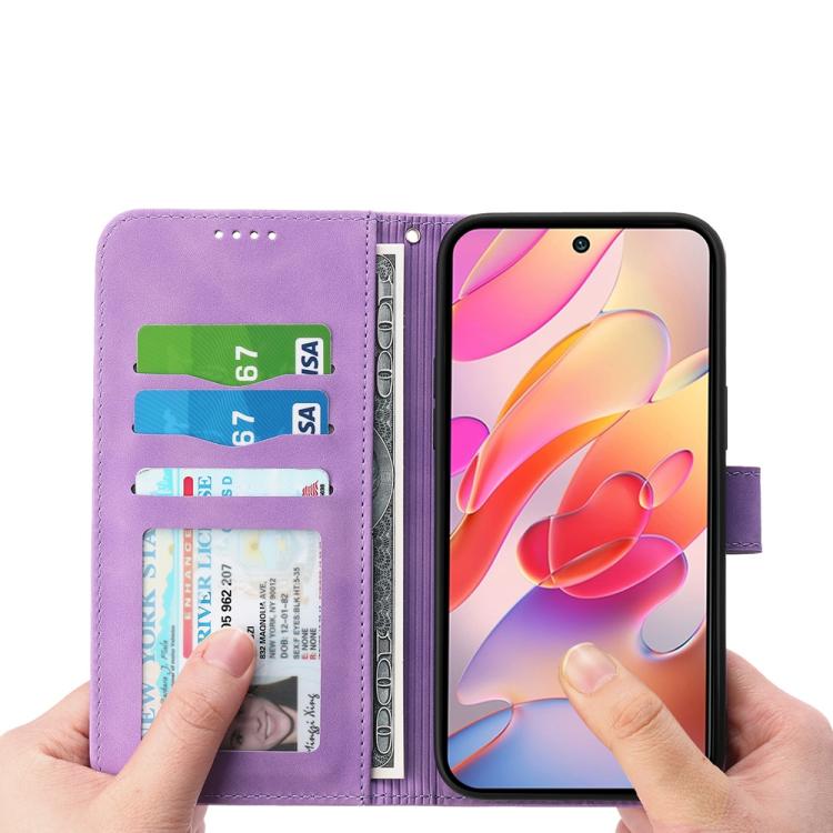 For Realme 14 Pro Dierfeng Dream Line TPU Hybrid PU Leather Phone Case