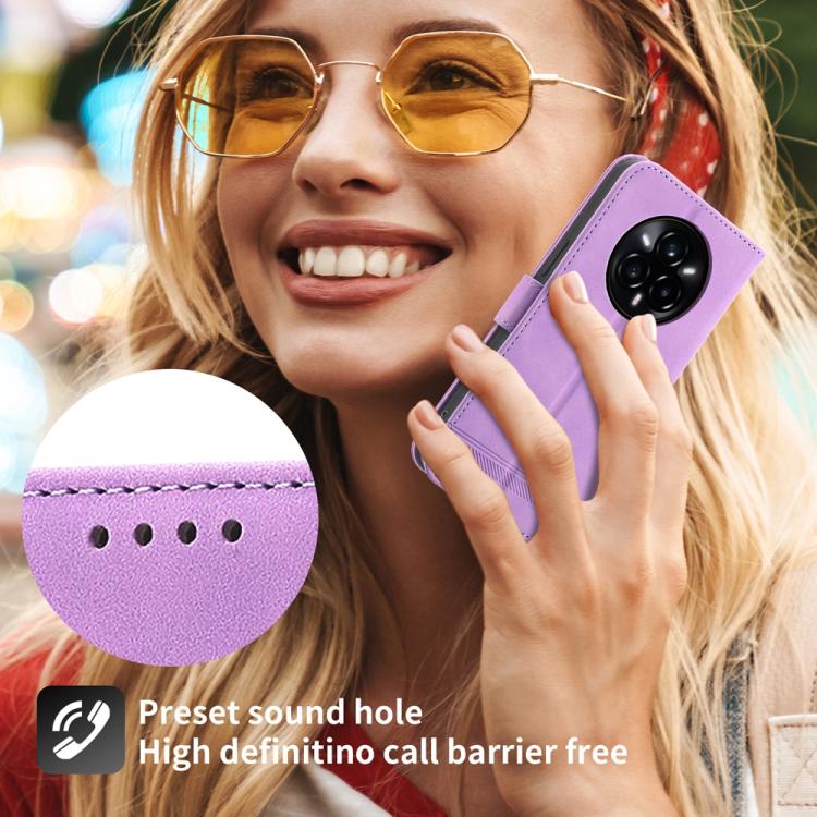 For Realme 14 Pro Dierfeng Dream Line TPU Hybrid PU Leather Phone Case
