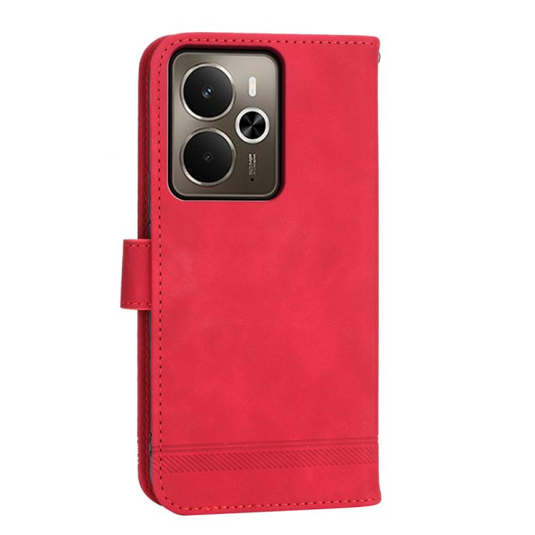 For Realme 14 / Realme P3 5G Dierfeng Dream Line TPU Hybrid PU Leather Phone Case
