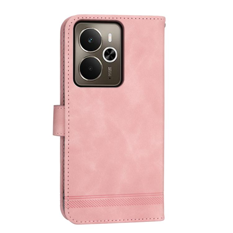For Realme 14 / Realme P3 5G Dierfeng Dream Line TPU Hybrid PU Leather Phone Case