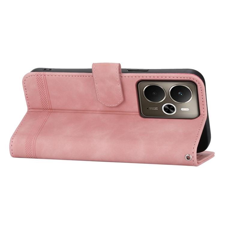 For Realme 14 / Realme P3 5G Dierfeng Dream Line TPU Hybrid PU Leather Phone Case