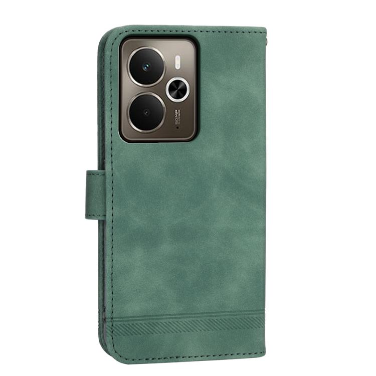 For Realme 14 / Realme P3 5G Dierfeng Dream Line TPU Hybrid PU Leather Phone Case