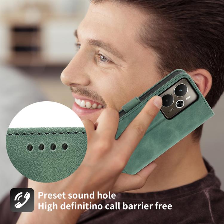 For Realme 14 / Realme P3 5G Dierfeng Dream Line TPU Hybrid PU Leather Phone Case