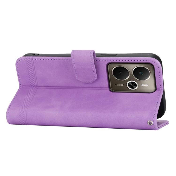For Realme 14 / Realme P3 5G Dierfeng Dream Line TPU Hybrid PU Leather Phone Case