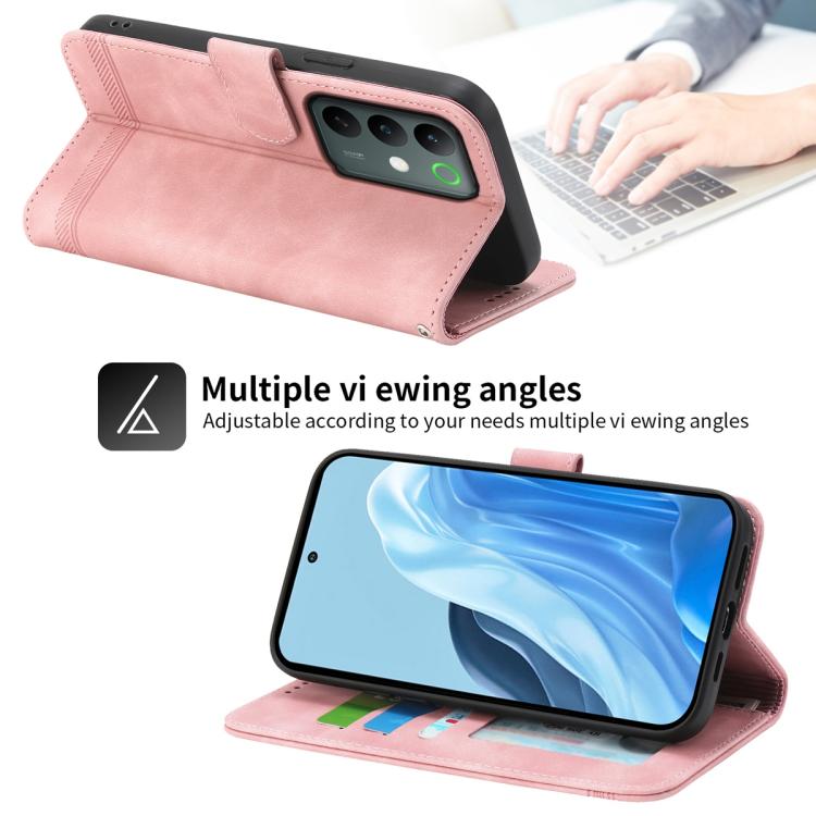 For Realme C85 Pro 4G Dierfeng Dream Line TPU Hybrid PU Leather Phone Case