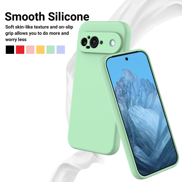 For Google Pixel 9 Solid Color Liquid Silicone Dropproof Full Coverage Phone Case