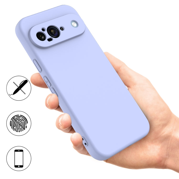 For Google Pixel 9 Solid Color Liquid Silicone Dropproof Full Coverage Phone Case