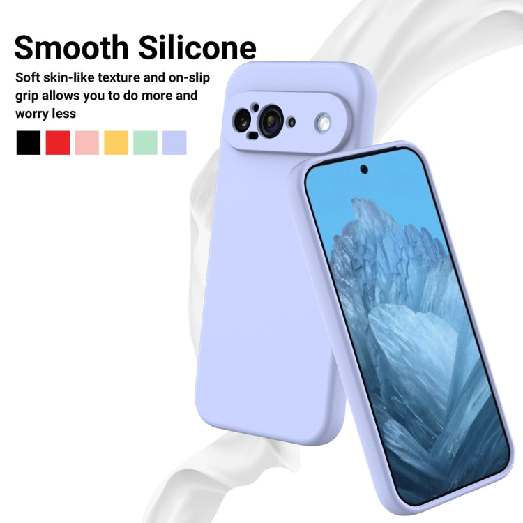 For Google Pixel 9 Solid Color Liquid Silicone Dropproof Full Coverage Phone Case