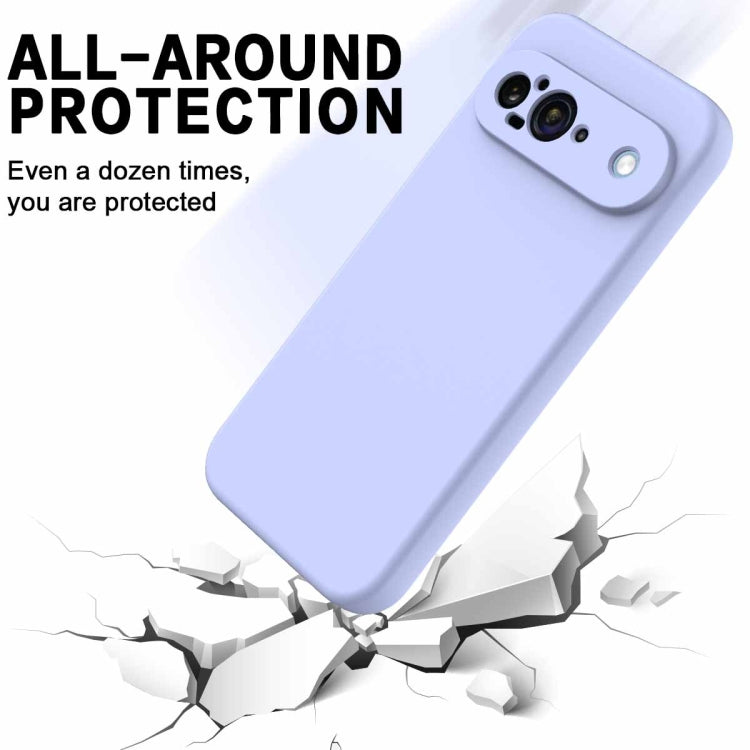 For Google Pixel 9 Solid Color Liquid Silicone Dropproof Full Coverage Phone Case