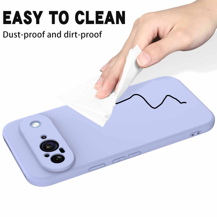 For Google Pixel 9 Solid Color Liquid Silicone Dropproof Full Coverage Phone Case