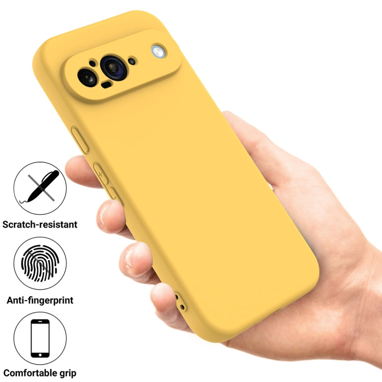 For Google Pixel 9 Solid Color Liquid Silicone Dropproof Full Coverage Phone Case