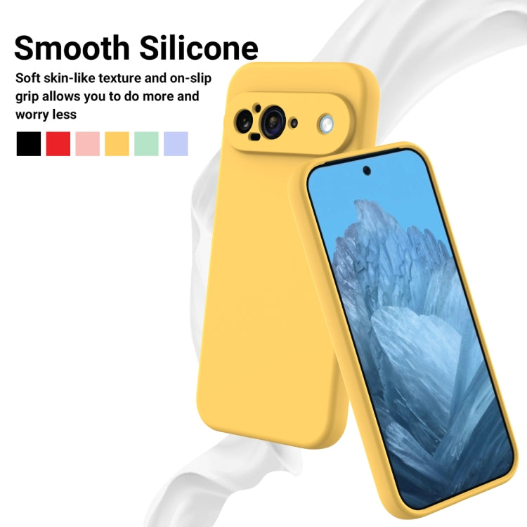 For Google Pixel 9 Solid Color Liquid Silicone Dropproof Full Coverage Phone Case
