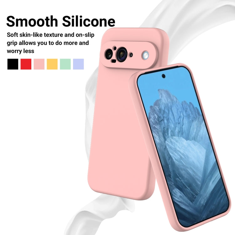 For Google Pixel 9 Solid Color Liquid Silicone Dropproof Full Coverage Phone Case
