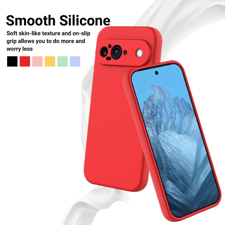 For Google Pixel 9 Solid Color Liquid Silicone Dropproof Full Coverage Phone Case