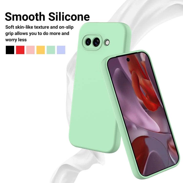 For Google Pixel 9a Solid Color Liquid Silicone Dropproof Full Coverage Phone Case