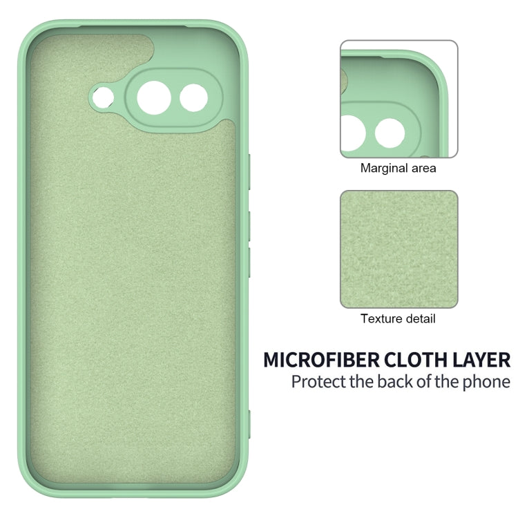 For Google Pixel 9a Solid Color Liquid Silicone Dropproof Full Coverage Phone Case