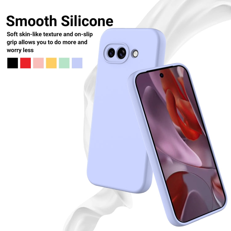 For Google Pixel 9a Solid Color Liquid Silicone Dropproof Full Coverage Phone Case