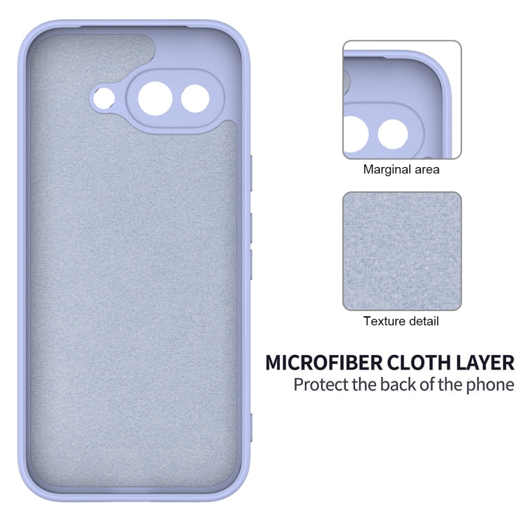 For Google Pixel 9a Solid Color Liquid Silicone Dropproof Full Coverage Phone Case