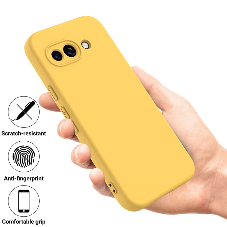 For Google Pixel 9a Solid Color Liquid Silicone Dropproof Full Coverage Phone Case