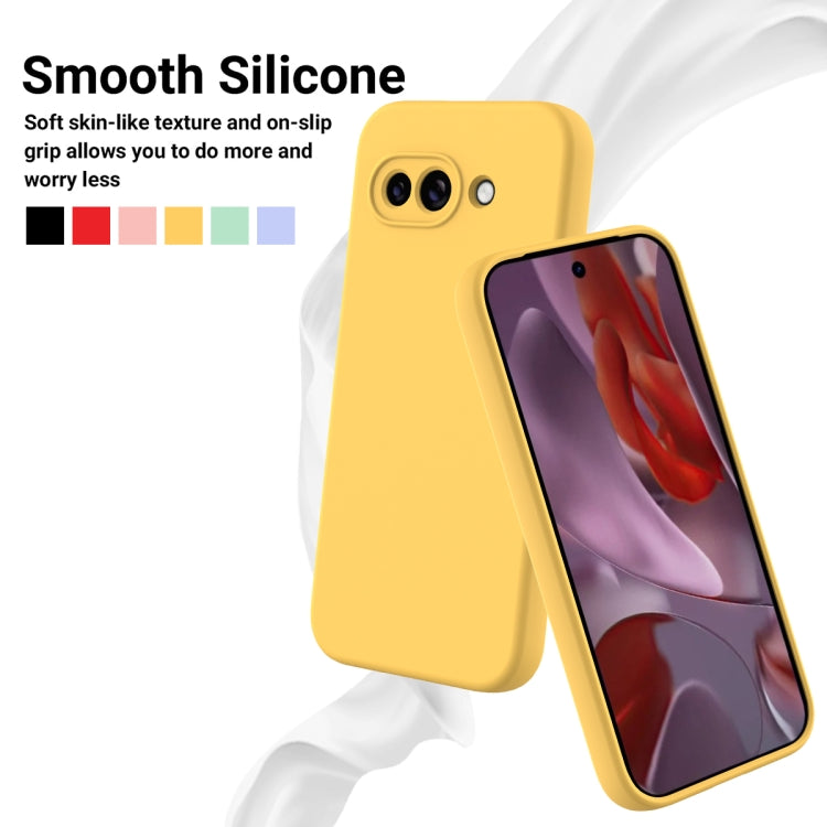 For Google Pixel 9a Solid Color Liquid Silicone Dropproof Full Coverage Phone Case